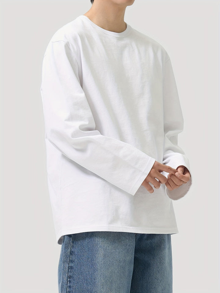 T-shirt da uomo | Cotone Premium | Maniche Lunghe | Casual & Traspirante | Primavera