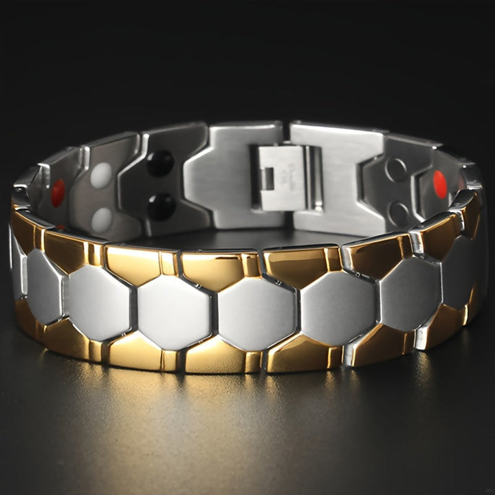 Bracciale da Uomo | Acciaio Titanio | Impermeabile & Regolabile | Design Elegante
