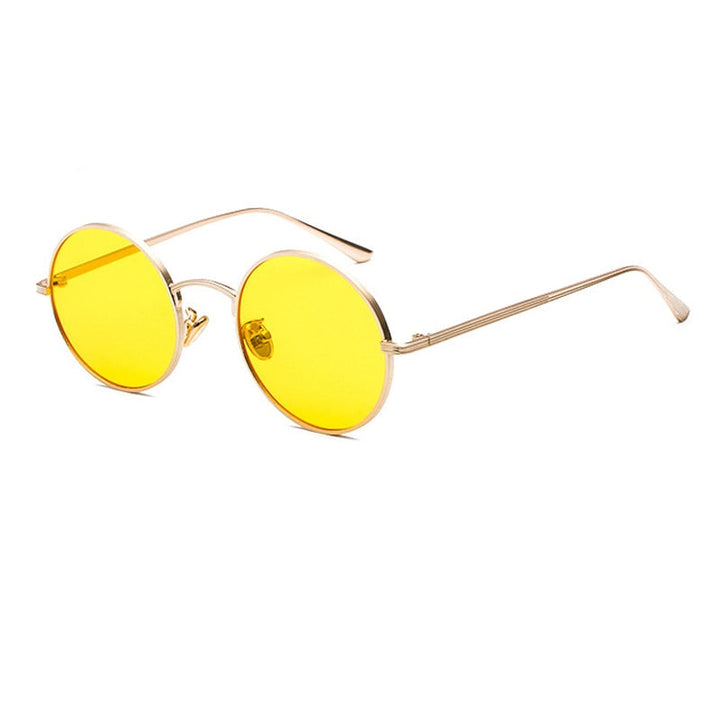 Occhiali da sole Uomo | Montatura Metallica Rotonda | Look Vintage Retro | Design Classico