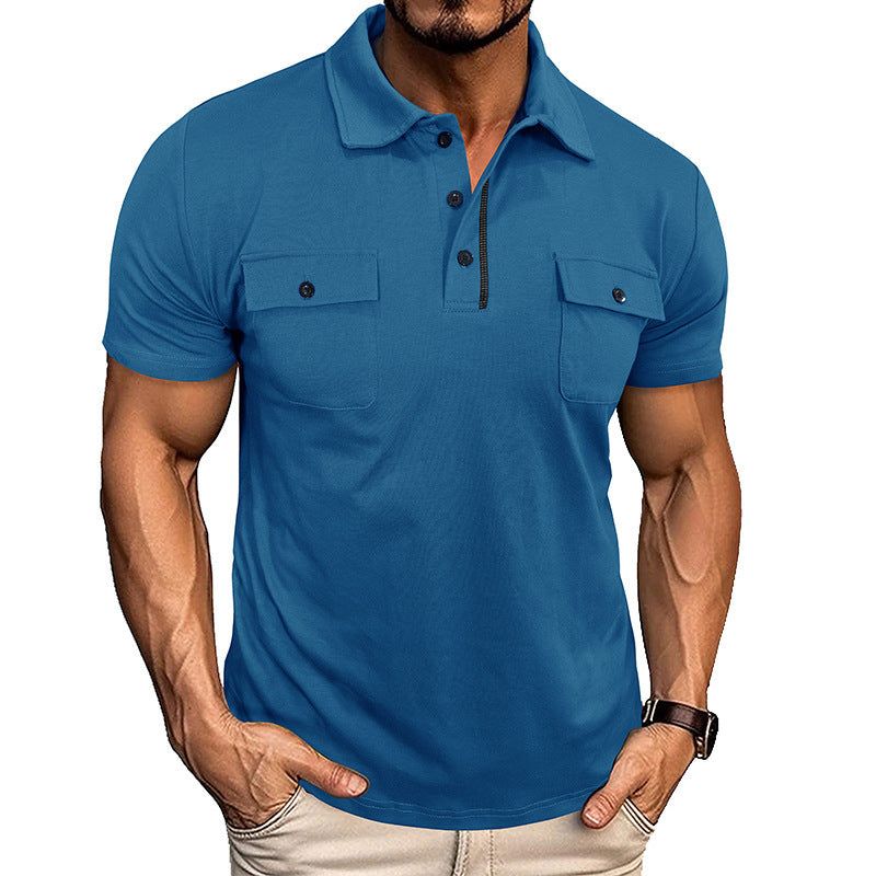 Polo da Uomo | Chiusura a Bottoni & Colletto a Revers | Con Taschino | Leggero & Elegante