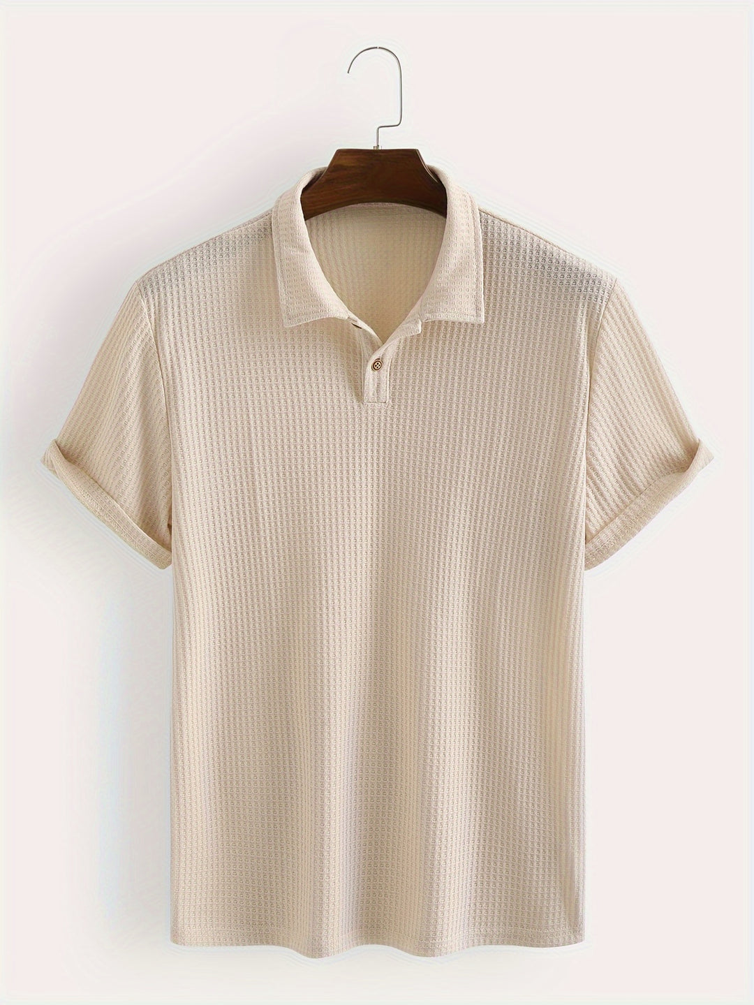 Camicia da uomo | Tessuto leggero con semi-trasparenza | Maniche corte | Modello estivo