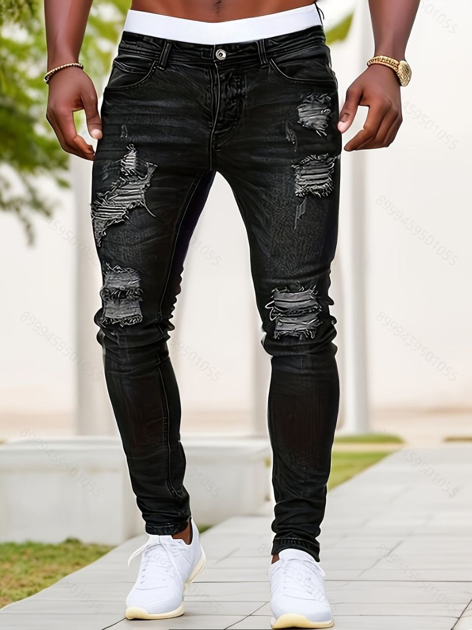 Jeans Slim Fit da Uomo | Distressed & Lavati | Stretch Medio | Denim