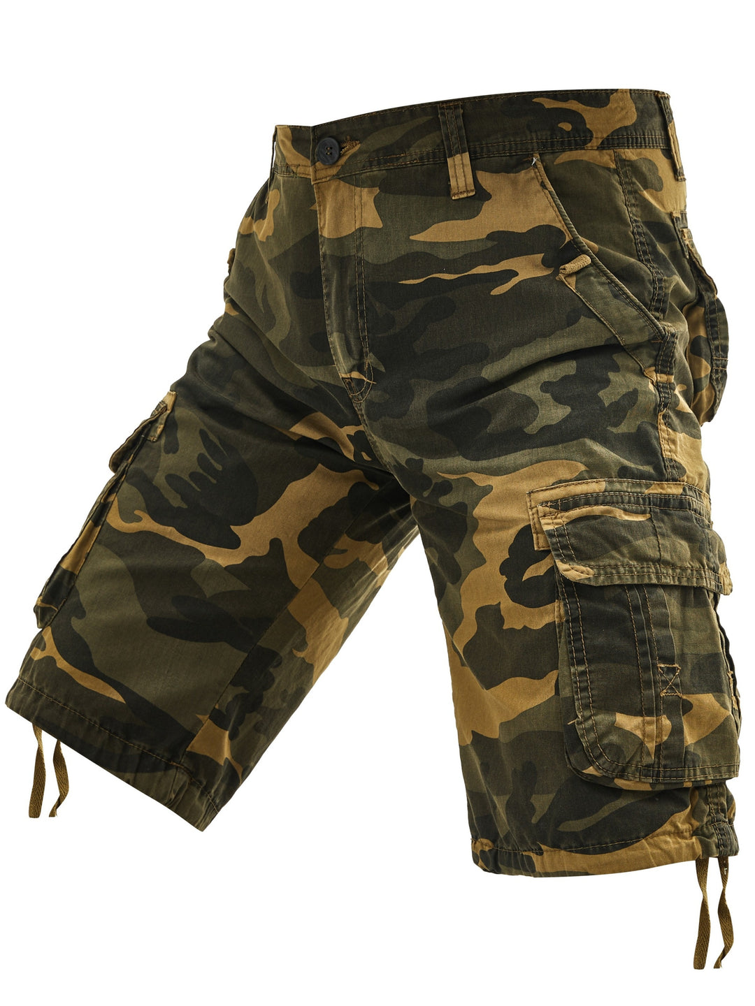 Pantaloni Cargo da Uomo | Camo e Molteplici Tasche | Cotone Leggero | Stile Street e Outdoor Estivo