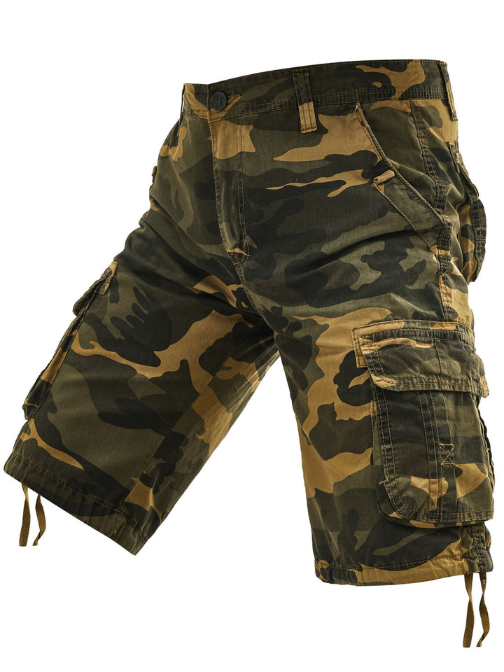 Pantaloni Cargo da Uomo | Camo e Molteplici Tasche | Cotone Leggero | Stile Street e Outdoor Estivo