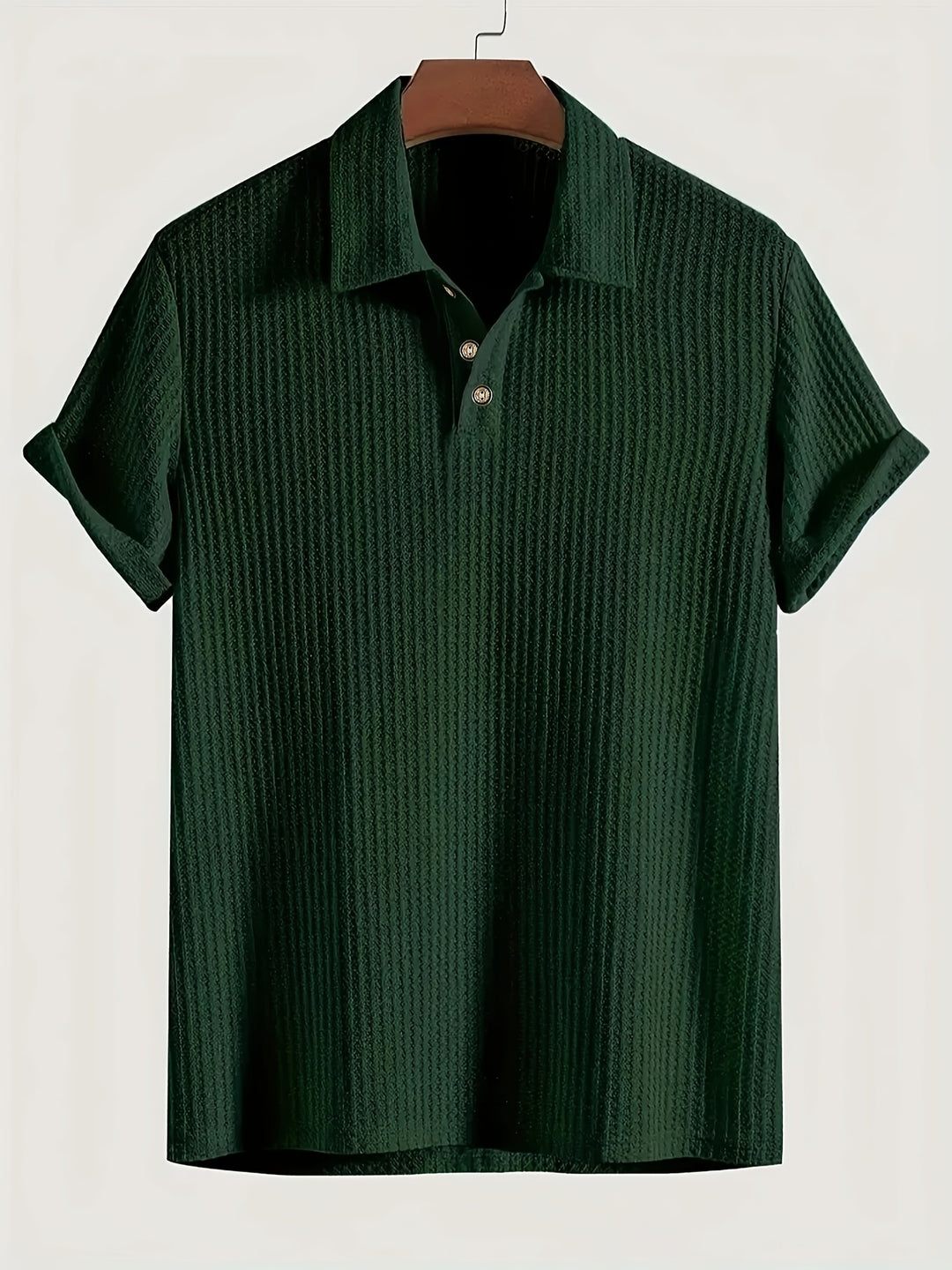 Camicia da Uomo a Costine | Morbida & Traspirante | Stretch & Maniche Corte