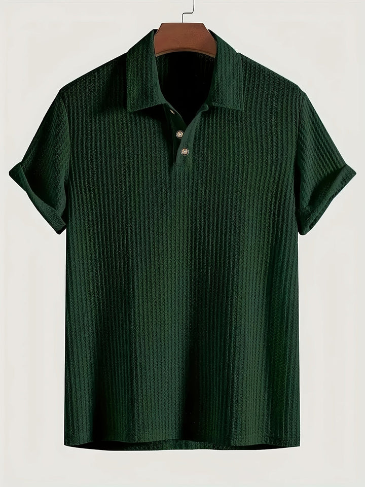Camicia da Uomo a Costine | Morbida & Traspirante | Stretch & Maniche Corte