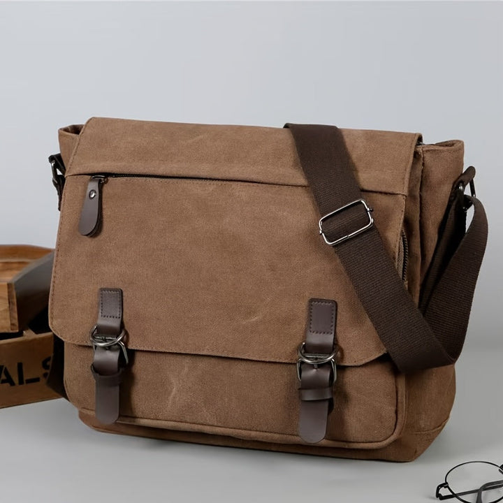 Borsa a Tracolla da Uomo | Robusta & Capiente con Scomparti Multipli | Tracolla Regolabile