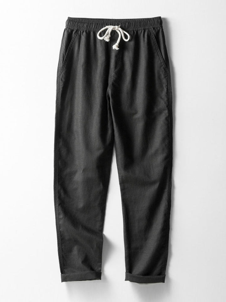Set Uomo | Maglietta a Manica Corta & Pantaloni | Traspirante & Casual | Mix di Lino & Cotone