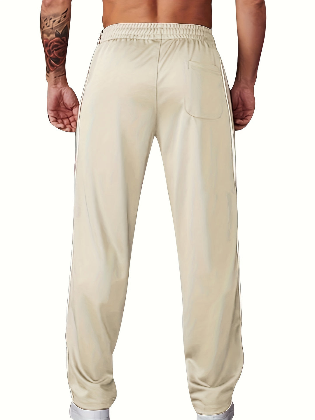 Pantaloni Sportivi da Uomo | Maglia & Leggeri | Fit Largo con Striscia Laterale | Casual & Allenamento