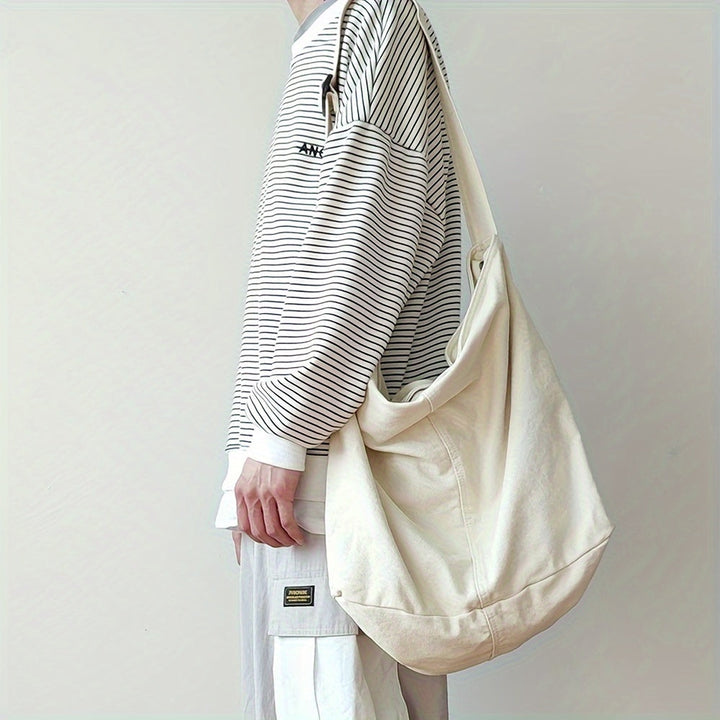 Borsa a Spalla da Uomo | Borsa a Tracolla in Canvas | Cintura Larga Regolabile | Minimalista e Sostenibile
