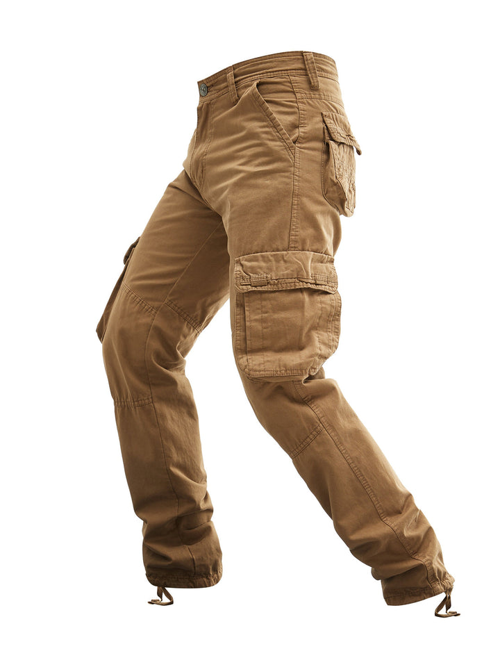 Pantaloni Cargo Uomo | Cotone | Più Tasche | Colore Unito Streetwear