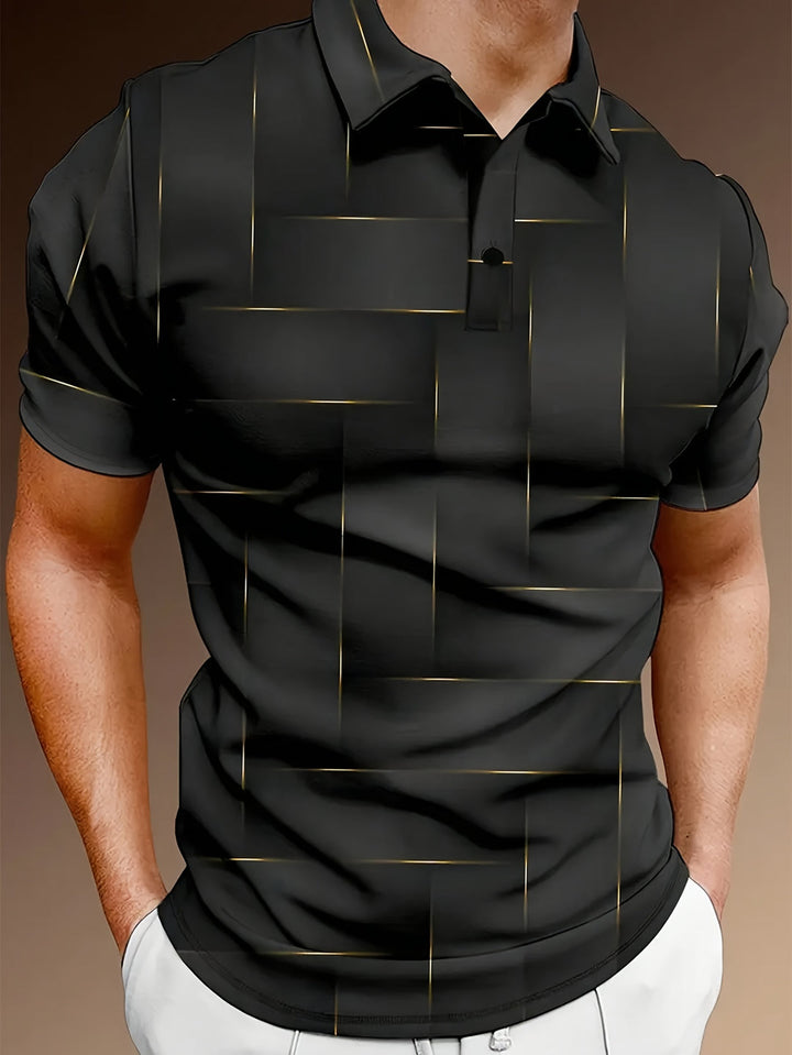 Camicia Uomo | Stampa Geometrica | Maniche Corte | Casual & Sportiva