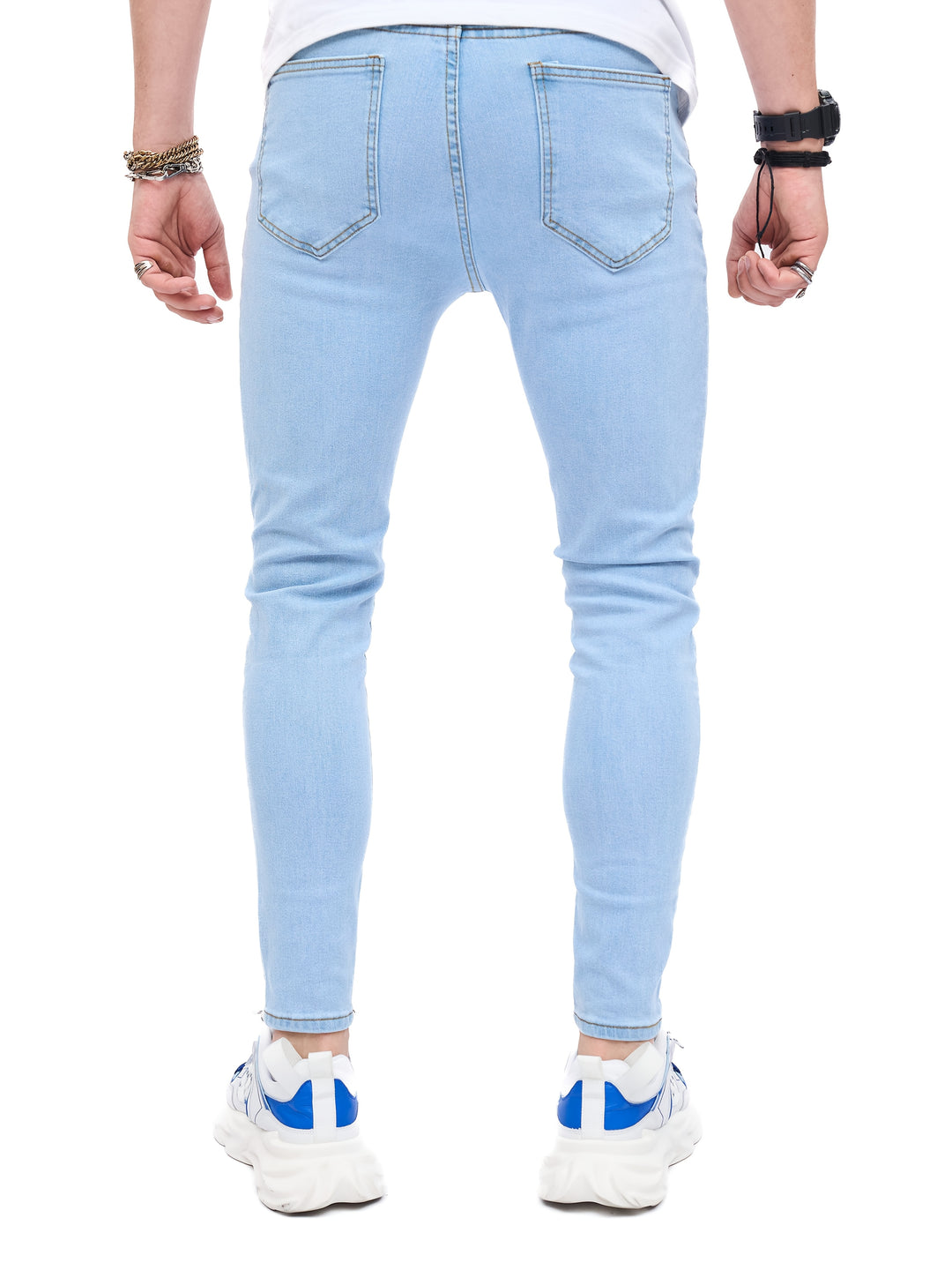 Jeans Uomo | Denim Elasticizzato | Dettagli Trendy e Strappati | Tutte le Stagioni