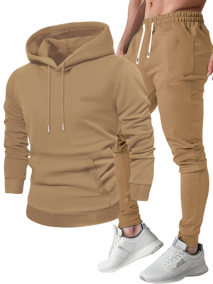 Completo Sportivo Uomo | Felpa con Cappuccio & Pantaloni Sportivi | Confortevole & Traspirante | Primavera & Autunno