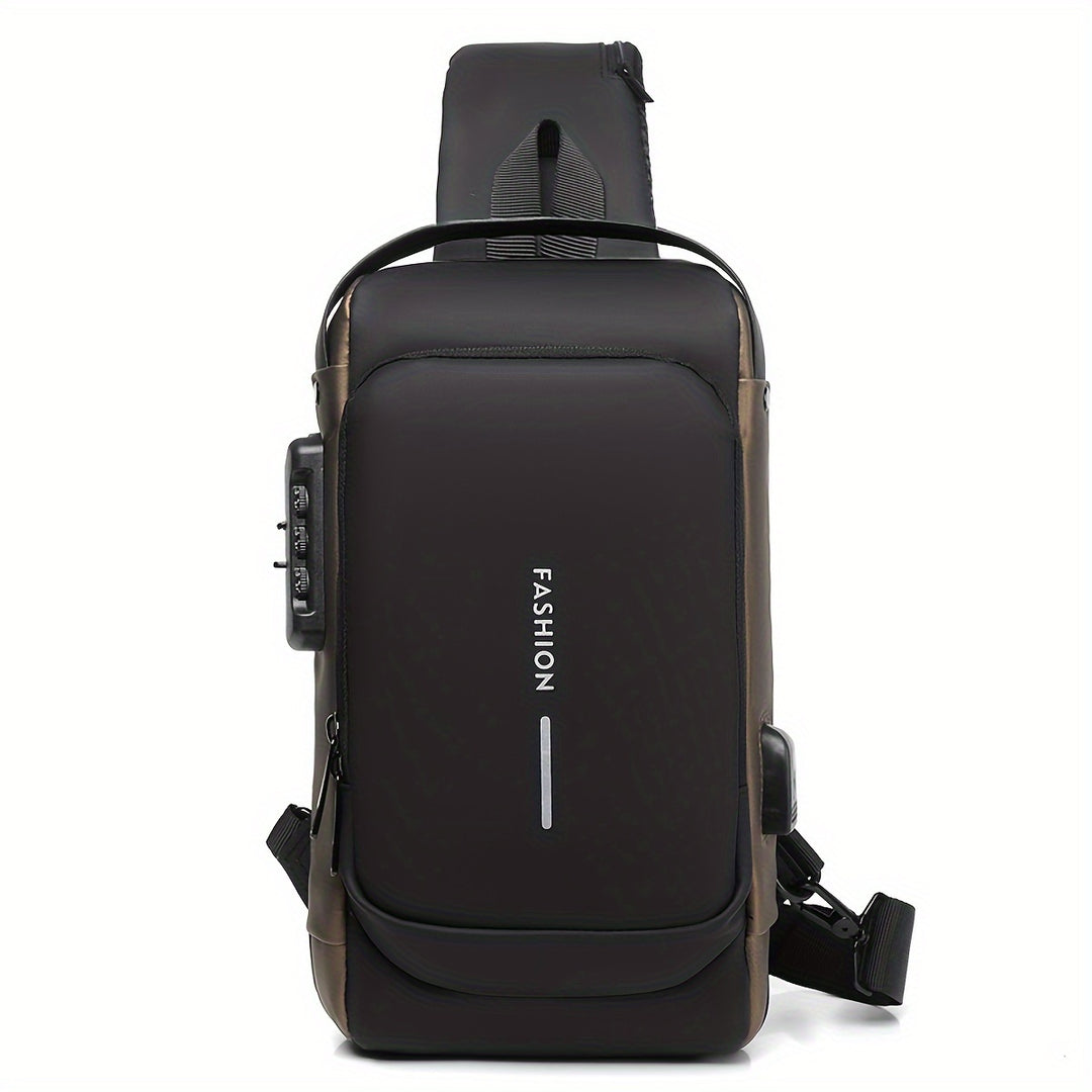 Borse a Tracolla per Uomini | Antifurto & Porta di Ricarica USB | Moto & Sport all'Aria Aperta | Tessuto Oxford Durevole