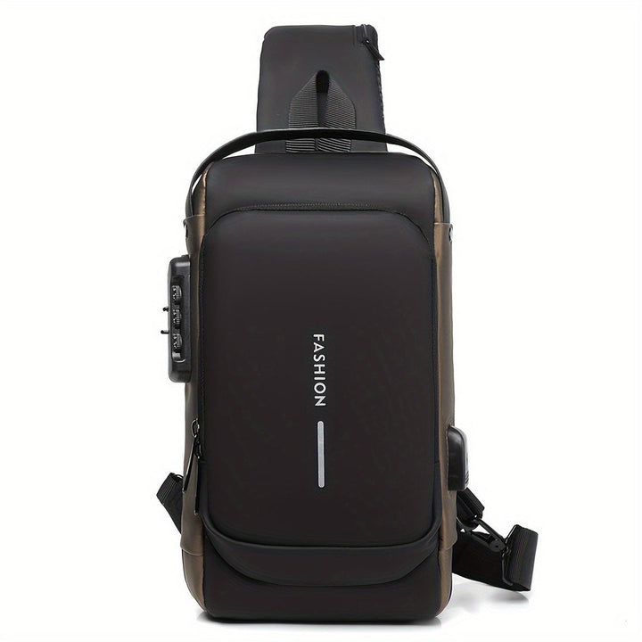 Borse a Tracolla per Uomini | Antifurto & Porta di Ricarica USB | Moto & Sport all'Aria Aperta | Tessuto Oxford Durevole