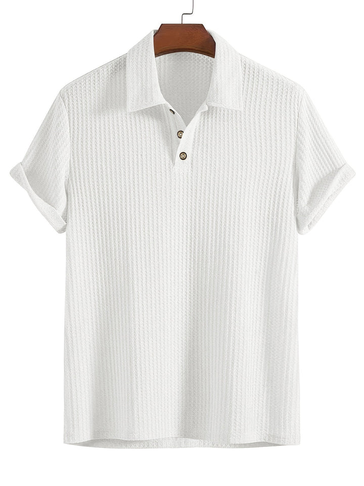 Camicia da Uomo a Costine | Morbida & Traspirante | Stretch & Maniche Corte
