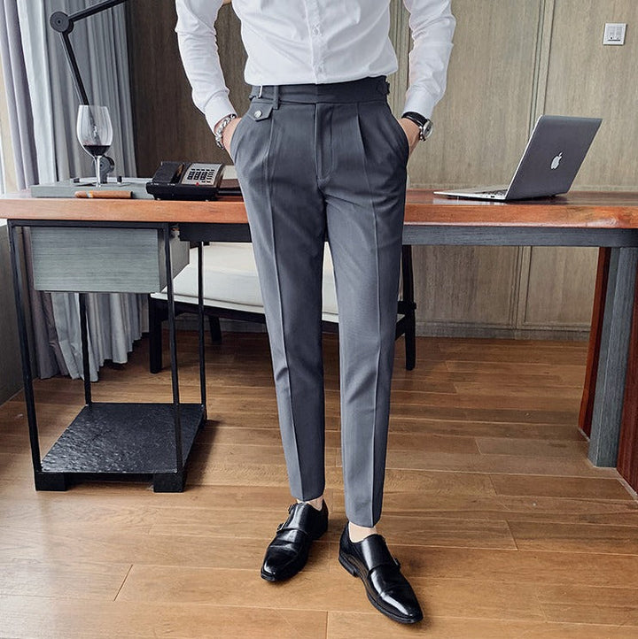 Pantaloni Uomo | Slim Fit | Stile Casual Elegante Inglese | Modello Uniforme e Dritto