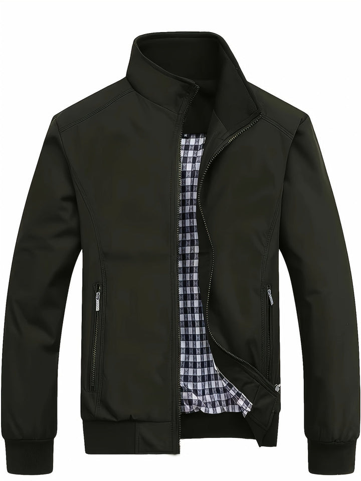 Giacca da Uomo Business | Chiusura Lampo & Collo Alto | Elegante & Confortevole | Primavera
