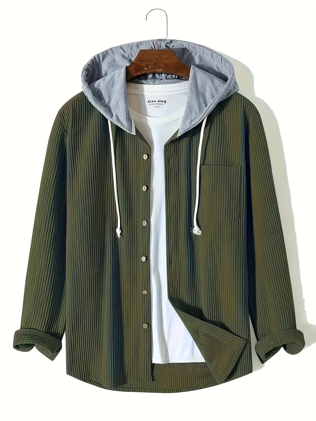 Giacca con cappuccio da uomo | Maniche lunghe e tasche | Poliestere | Autunno/Inverno