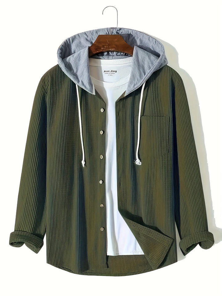 Giacca con cappuccio da uomo | Maniche lunghe e tasche | Poliestere | Autunno/Inverno