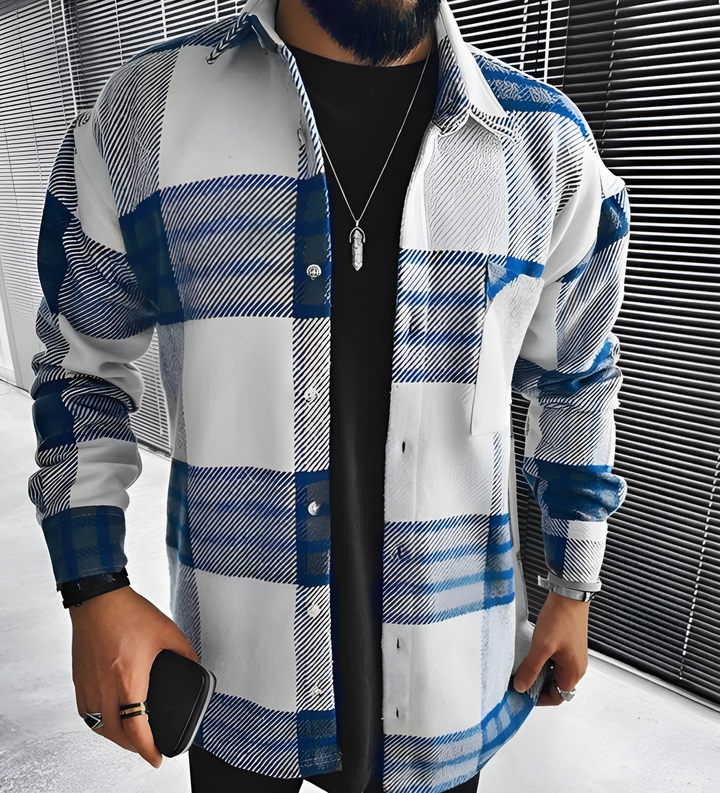 Camicia da Uomo | Design a Quadri Casual | Traspirante & Confortevole | Poliestere/Spandex
