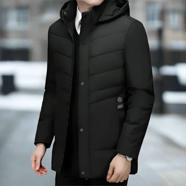 Parka Invernale Uomo | Giacca Antivento con Cappuccio