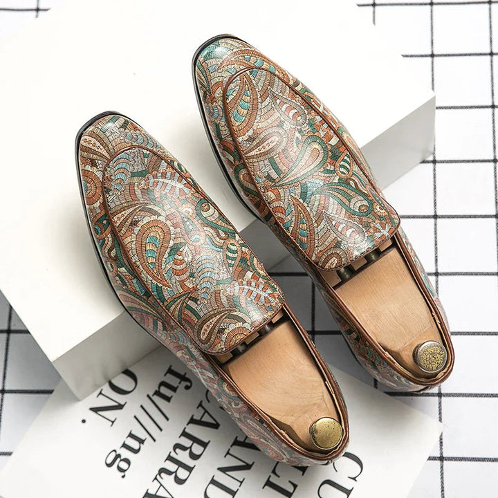 Mocassini da Uomo | Stampe Lussuose & Comfort | Design Fatti a Mano | Casual & Matrimonio