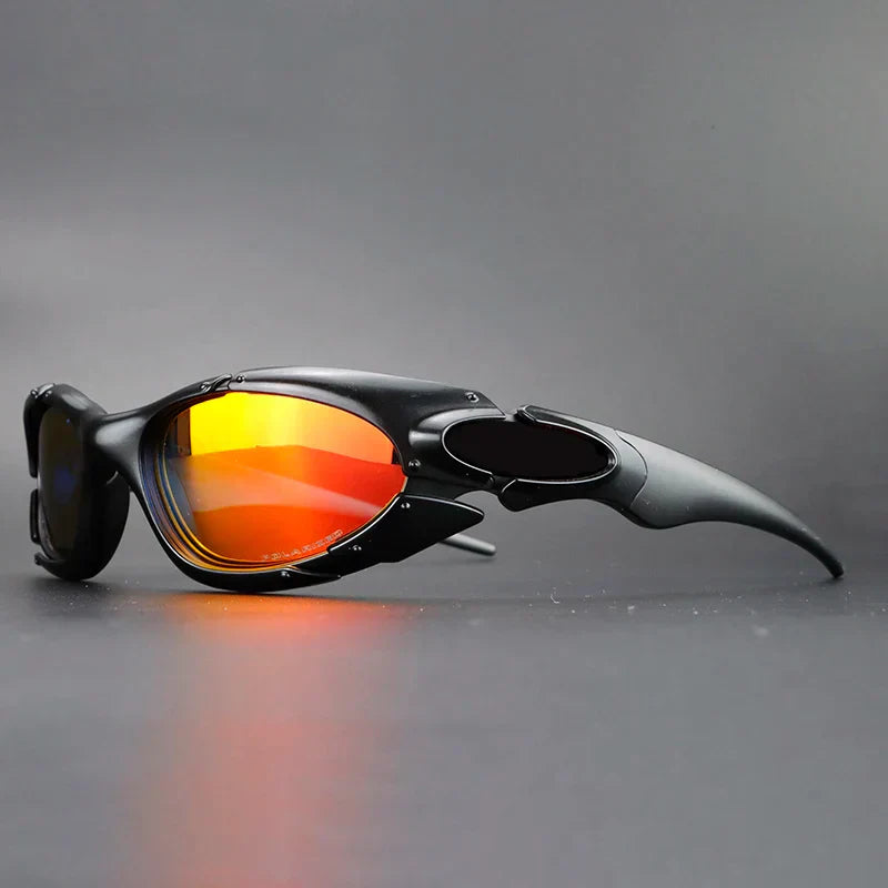 Occhiali da sole da uomo | Design aerodinamico & Polarizzati | Leggeri | Telaio in alluminio