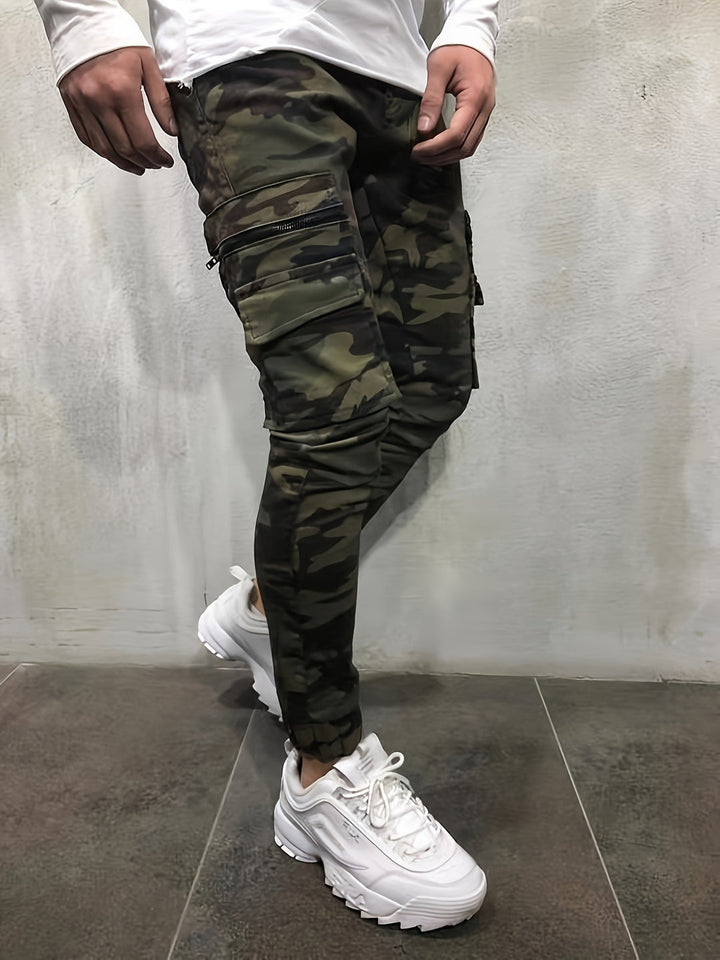 Jeans Cargo Uomo | Slim Fit | Camo | Più Tasche | Misto Cotone