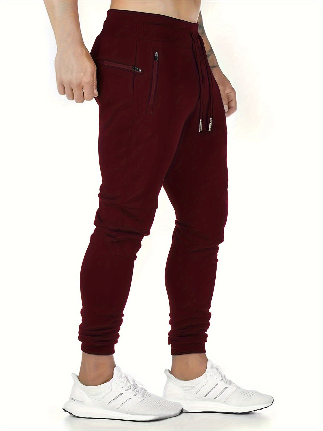 Pantaloni da Jogging Uomo | Leggeri & Traspiranti | Con Tasche con Zip & Coulisse
