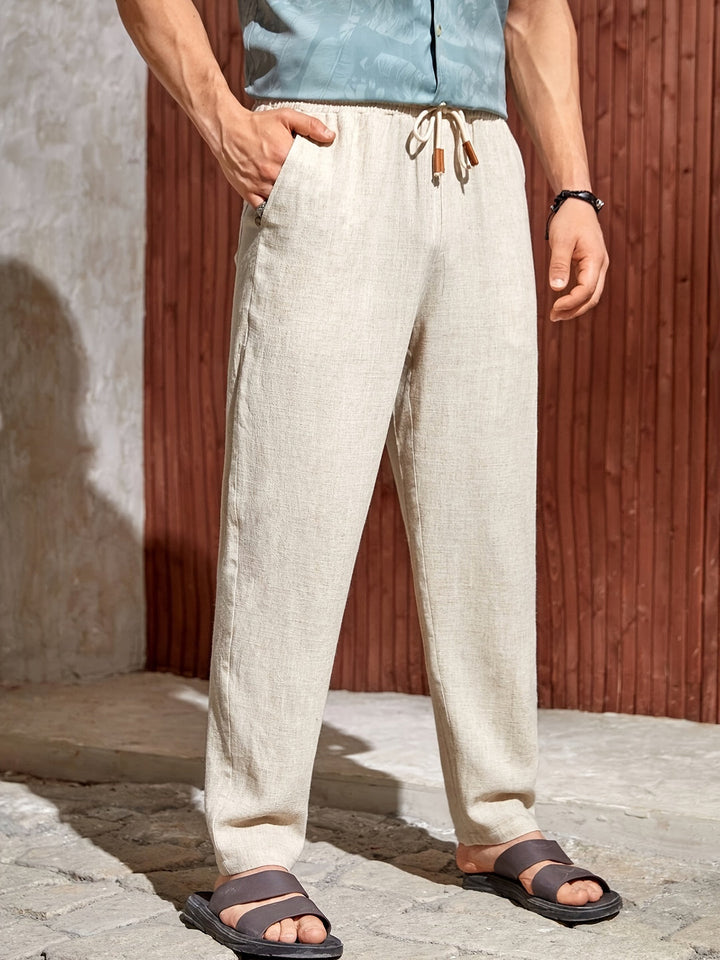 Pantaloni Uomo | Stile Old Money | Casual & Confortevoli | Vita con Corda