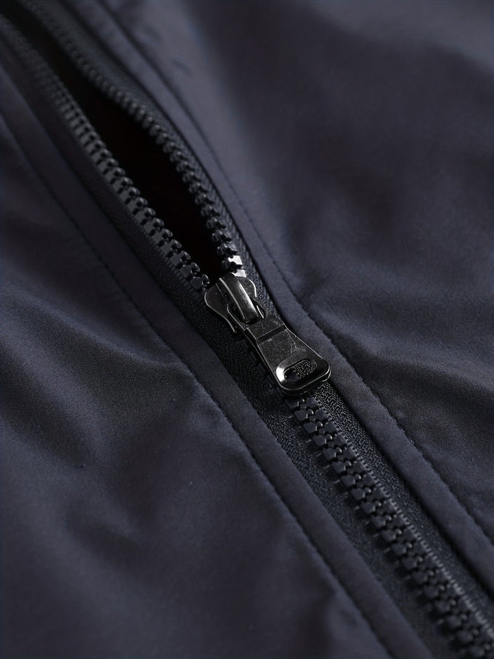 Giacca Leggera da Uomo | Antivento con Zip | Colletto Alto | Poliestere