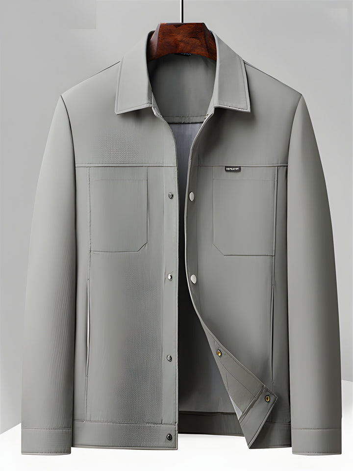 Giacca da uomo | Cappotto business casual | Revers classico | Tessuto resistente | Poliestere