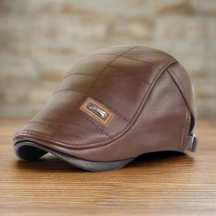 Baret da Uomo | Look Retro in Pelle | Resistenti al Vento & Regolabile | Stile Invernale Caldo