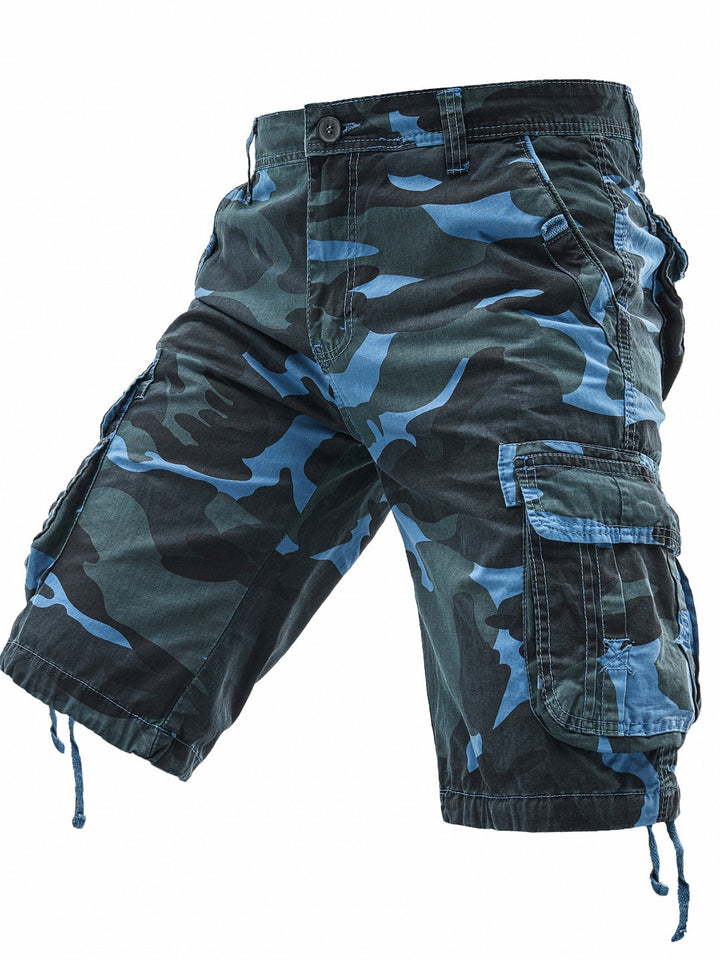 Pantaloni Cargo da Uomo | Camo e Molteplici Tasche | Cotone Leggero | Stile Street e Outdoor Estivo