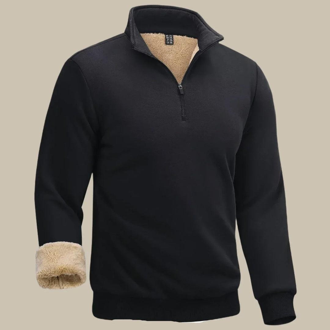 Maglione da uomo con zip | Collo alto | Spesso e caldo