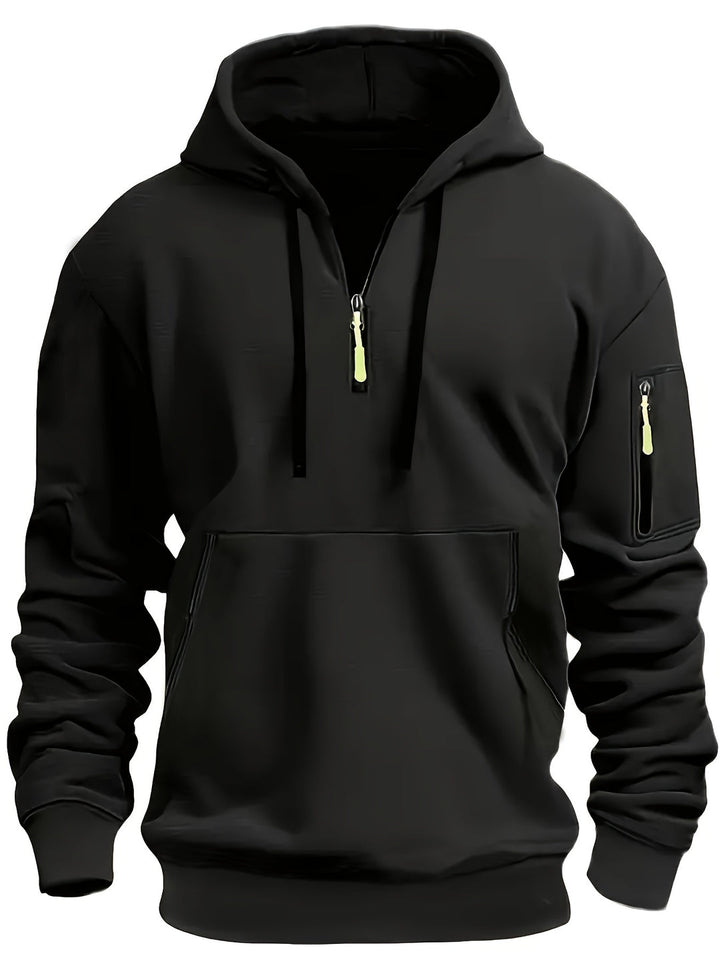 Felpa con cappuccio da uomo | Felpa calda | Stile minimalista | Poliestere | Autunno-Inverno